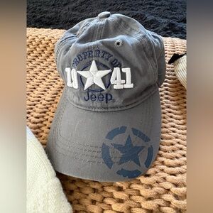 Jeep Gray Star Logo Cap and camo ponytail cap